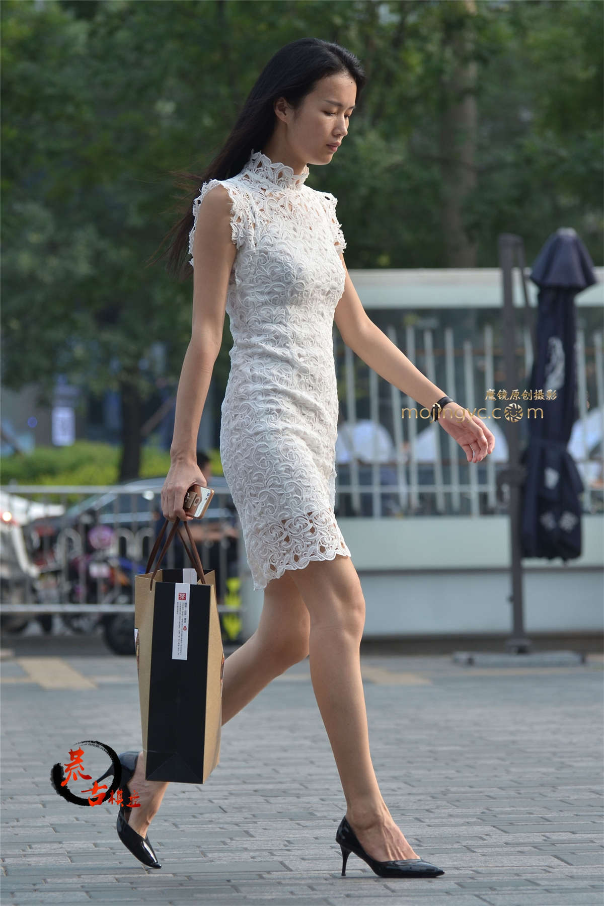 图片[2]-11-9 白色镂空裙-日更街拍