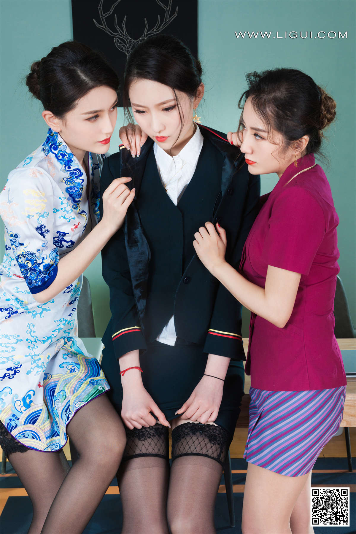 Ligui丽柜 2022.05.02 三生三丝 阳阳&安娜&汐汐-日更街拍