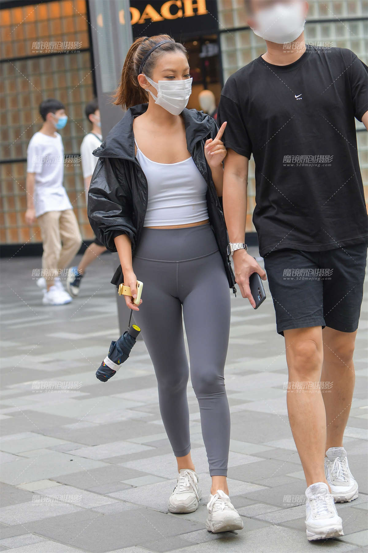 【赛德克赛帖】灰色紧身瑜珈裤-日更街拍