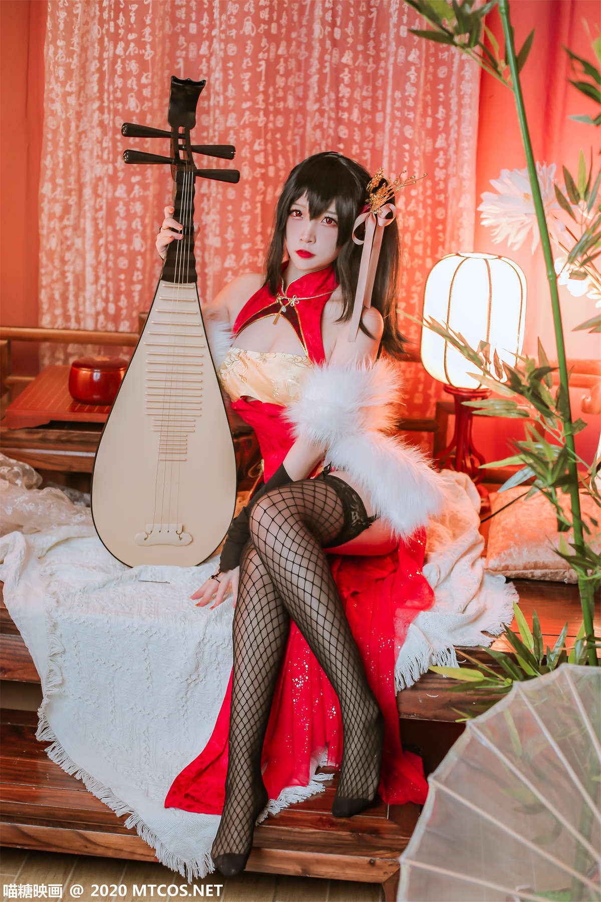 图片[2]-喵糖映画 HML.018 碧蓝大凤旗袍-日更街拍