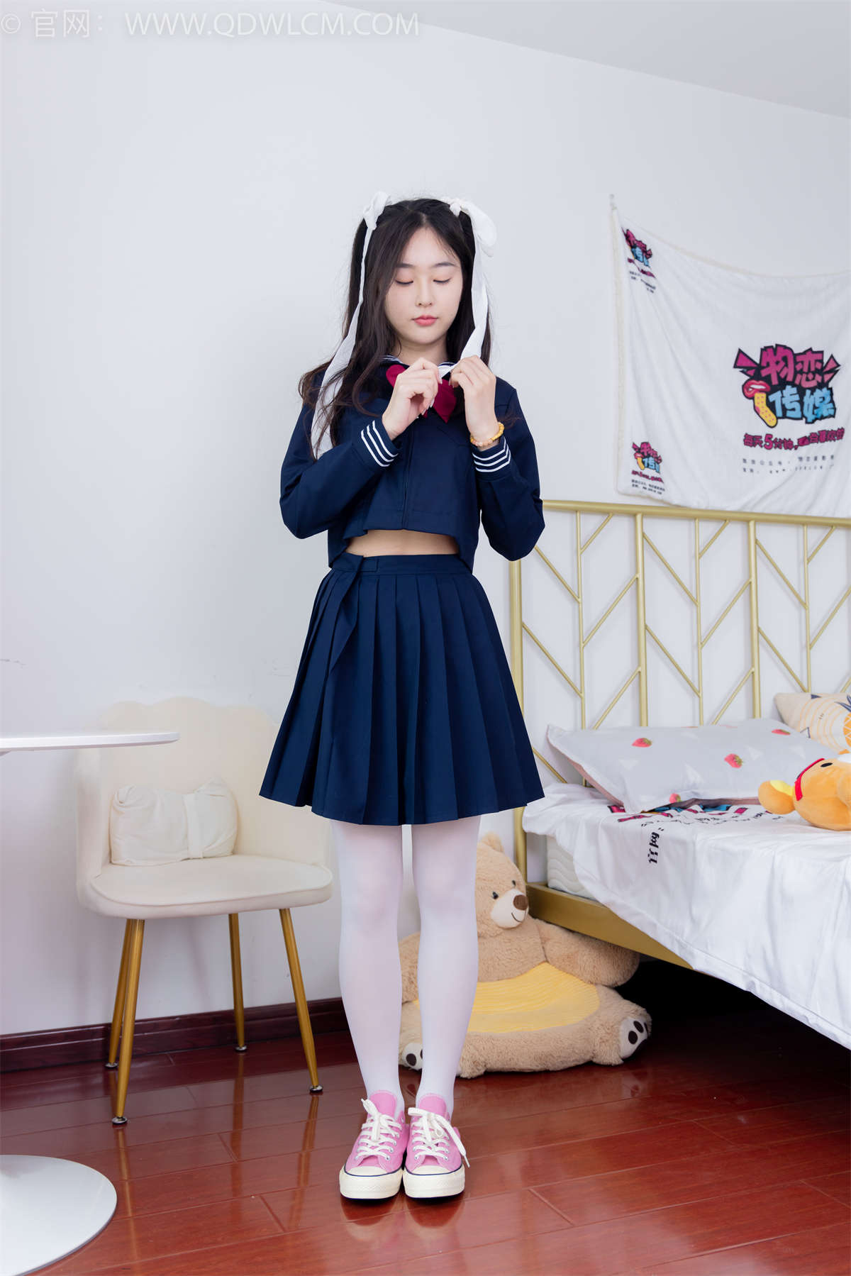 图片[2]-物恋传媒 NO.1544 美兔-学院少女-日更街拍
