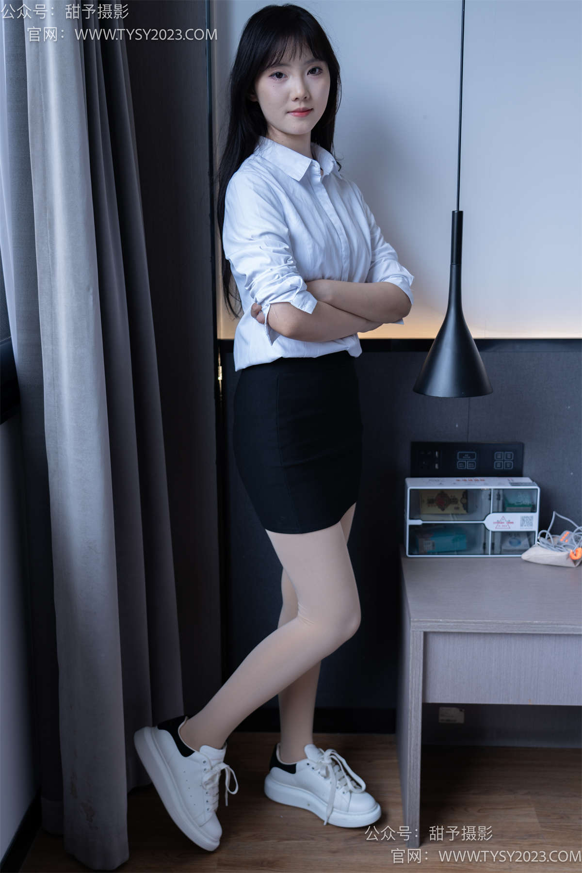 图片[2]-甜予摄影101期：璇璇-OL制服、板鞋、高跟鞋、厚肉丝 完整版-日更街拍