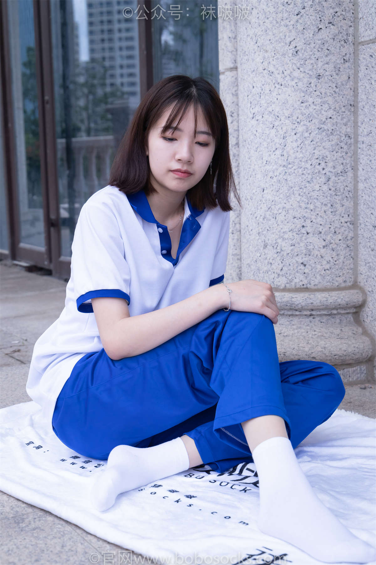 袜啵啵 No.022 小甜豆-校服、贝壳头、白棉袜、肉丝（脚尖...-日更街拍