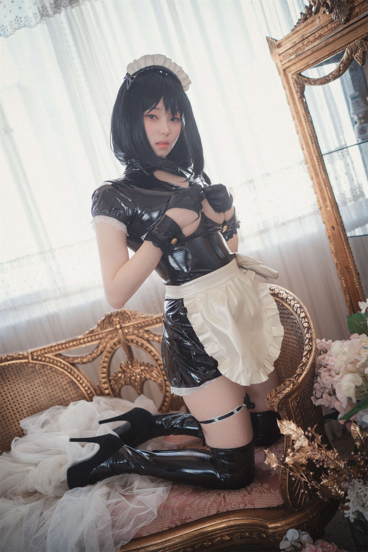 图片[2]-[DJAWA] BamBi – Femme de Chambre en Latex-日更街拍