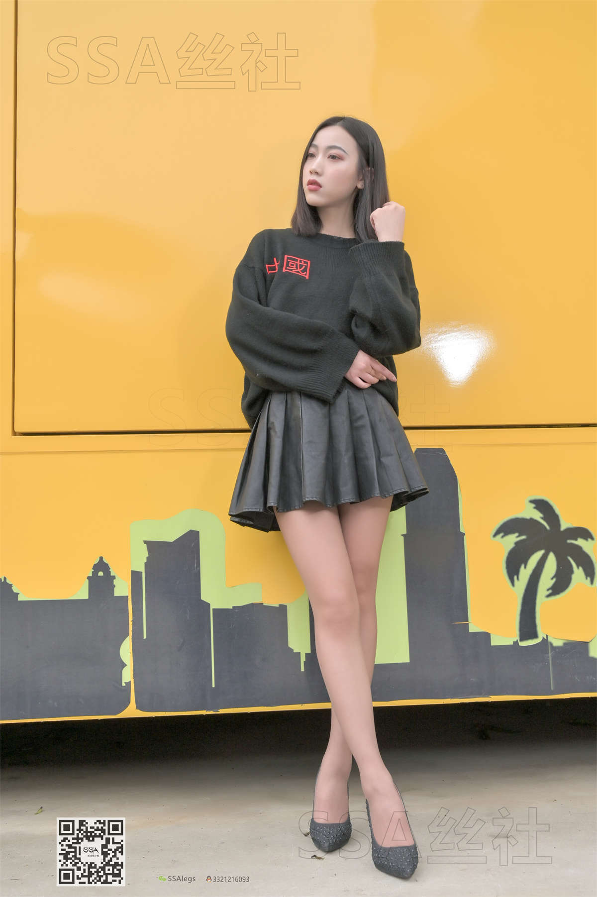 图片[2]-SSA丝社 NO.095 大大 腿模大大街拍-日更街拍