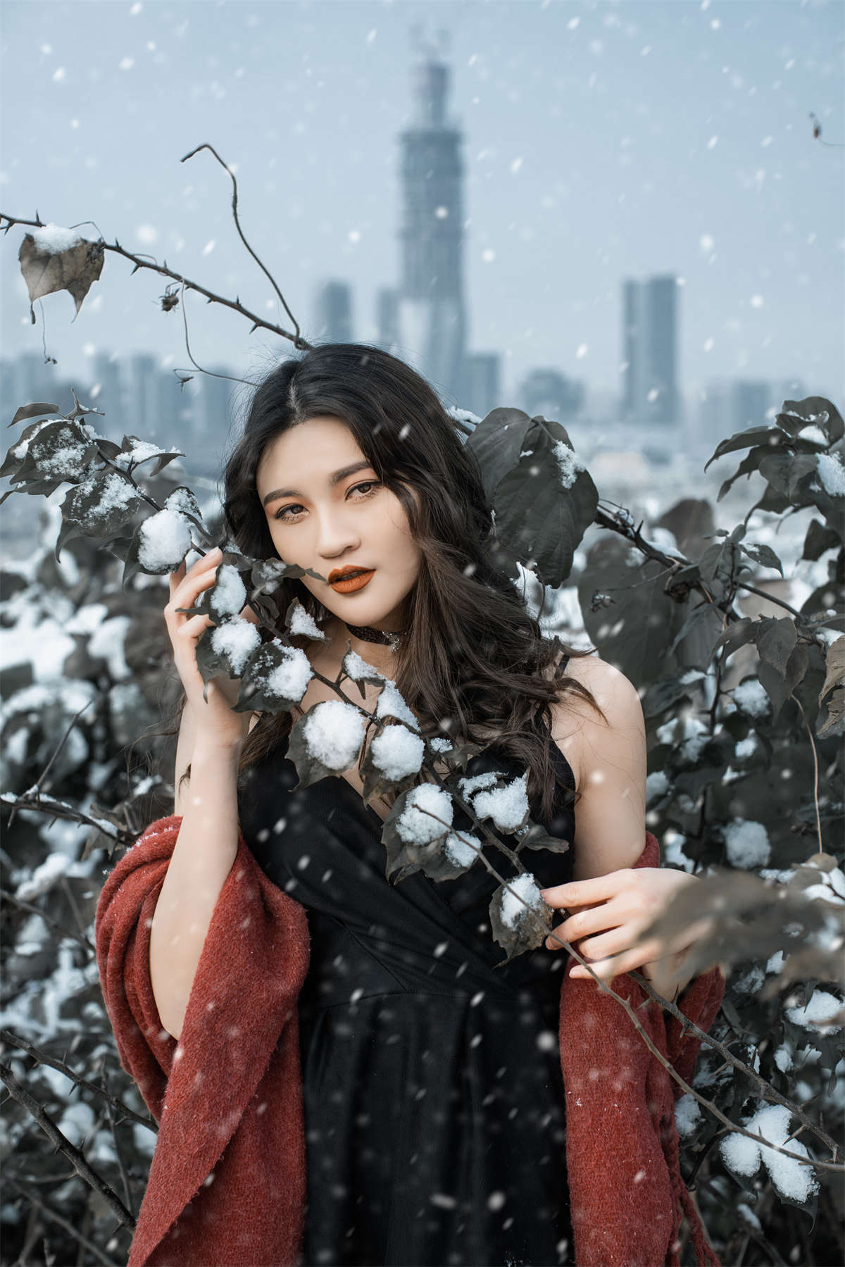 YITUYU艺图语 2021.12.29 THE SNOW CITY 翠花儿-日更街拍