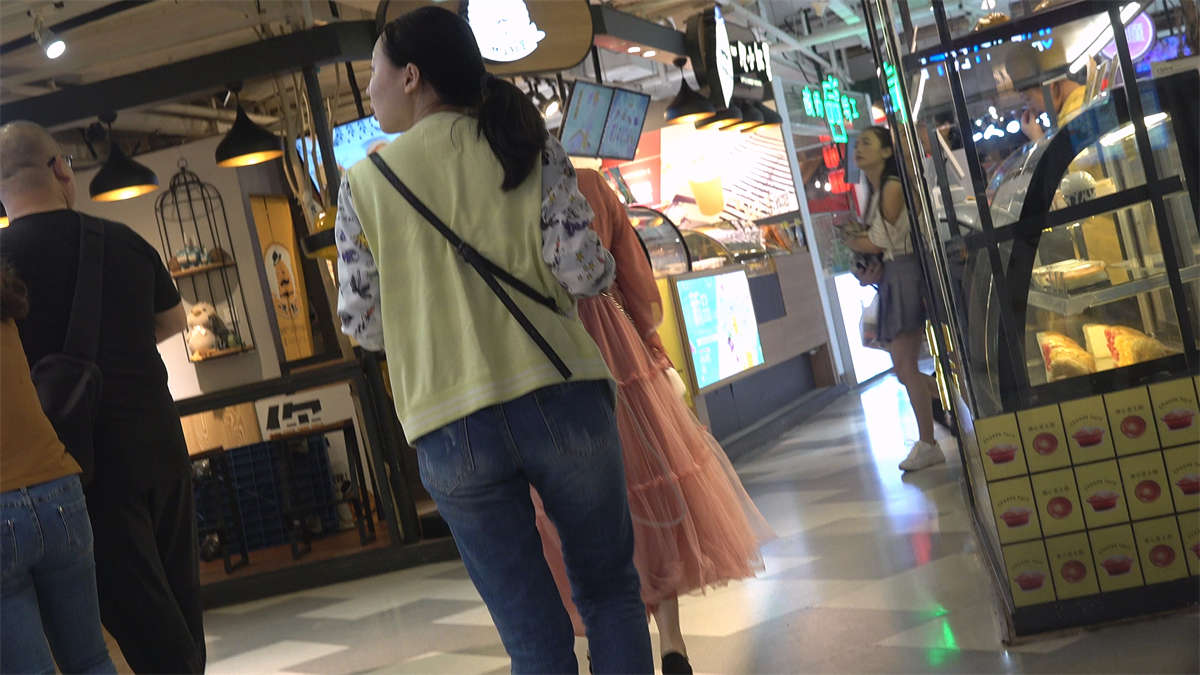 图片[2]-粉色长裙，凉高跟美足MM-日更街拍