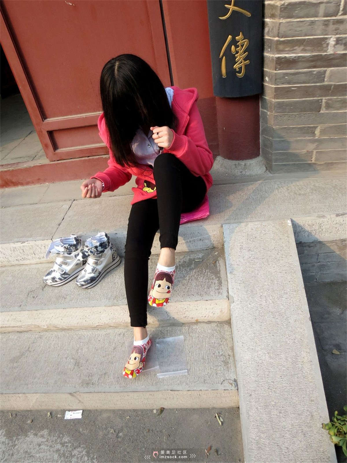 MZSOCK-2018 No.231 红衣女生打底裤棉袜脚 【第一季】-日更街拍