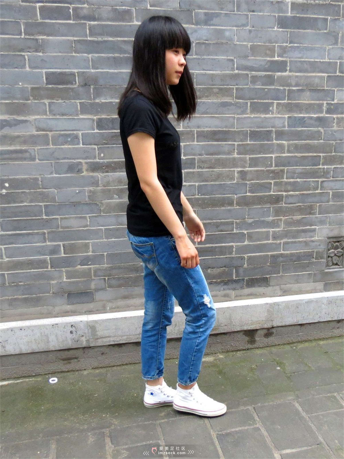 MZSOCK-2018 No.235 牛仔裤帆布鞋清纯马尾妹子 【第二季】-日更街拍