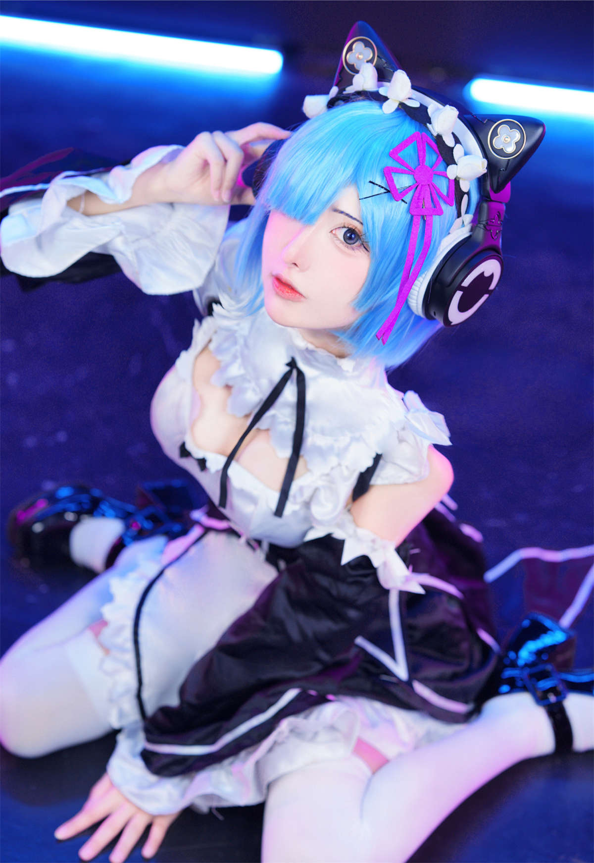 图片[2]-紫氯氯 No.017 蕾姆 妖舞耳机-日更街拍