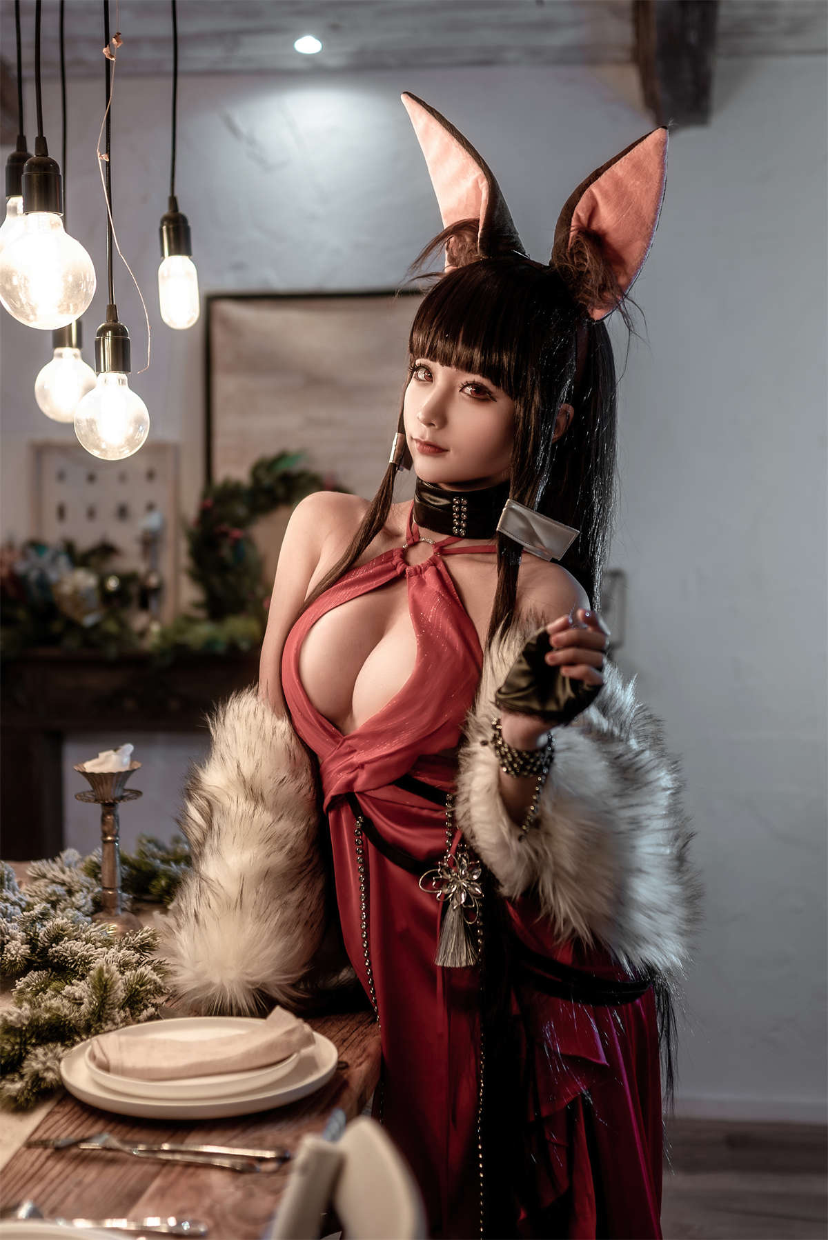 图片[2]-知名动漫博主-蠢沫沫 Akagi Ruby-Laced Beauty (Azur Lane)-日更街拍