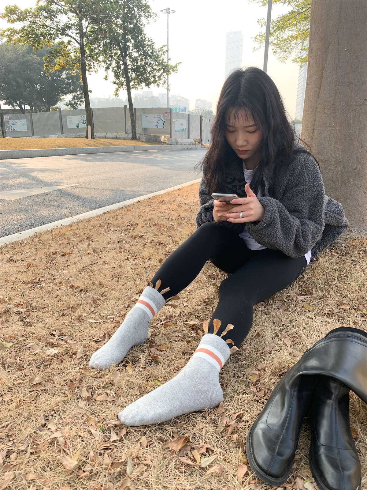 见新摄影 NO.028 鲨鱼裤 皮靴 小可-日更街拍