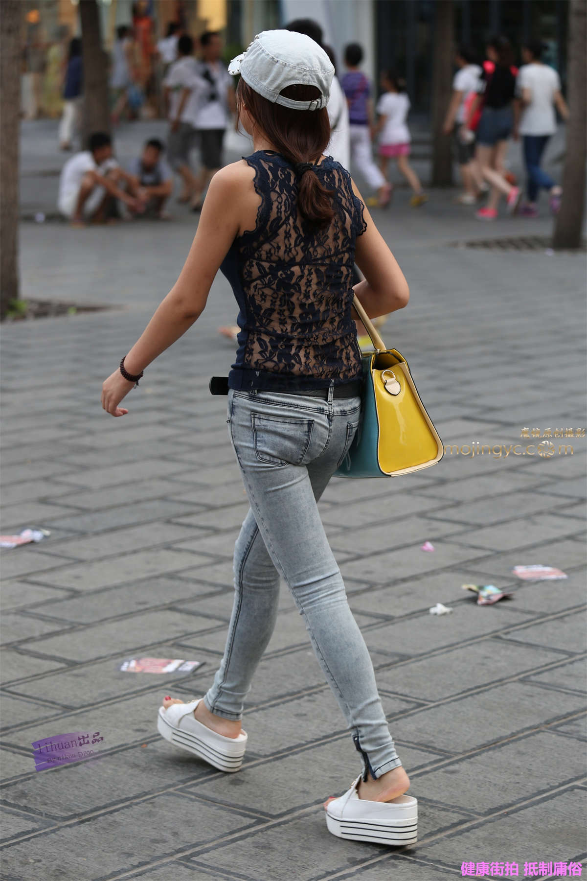 图片[2]-李欢原创-牛仔，蕾丝（14P）-日更街拍