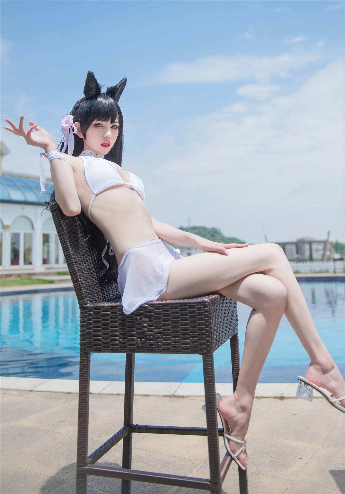 图片[2]-动漫Cos博主-你的负卿No.01 爱党泳装-日更街拍