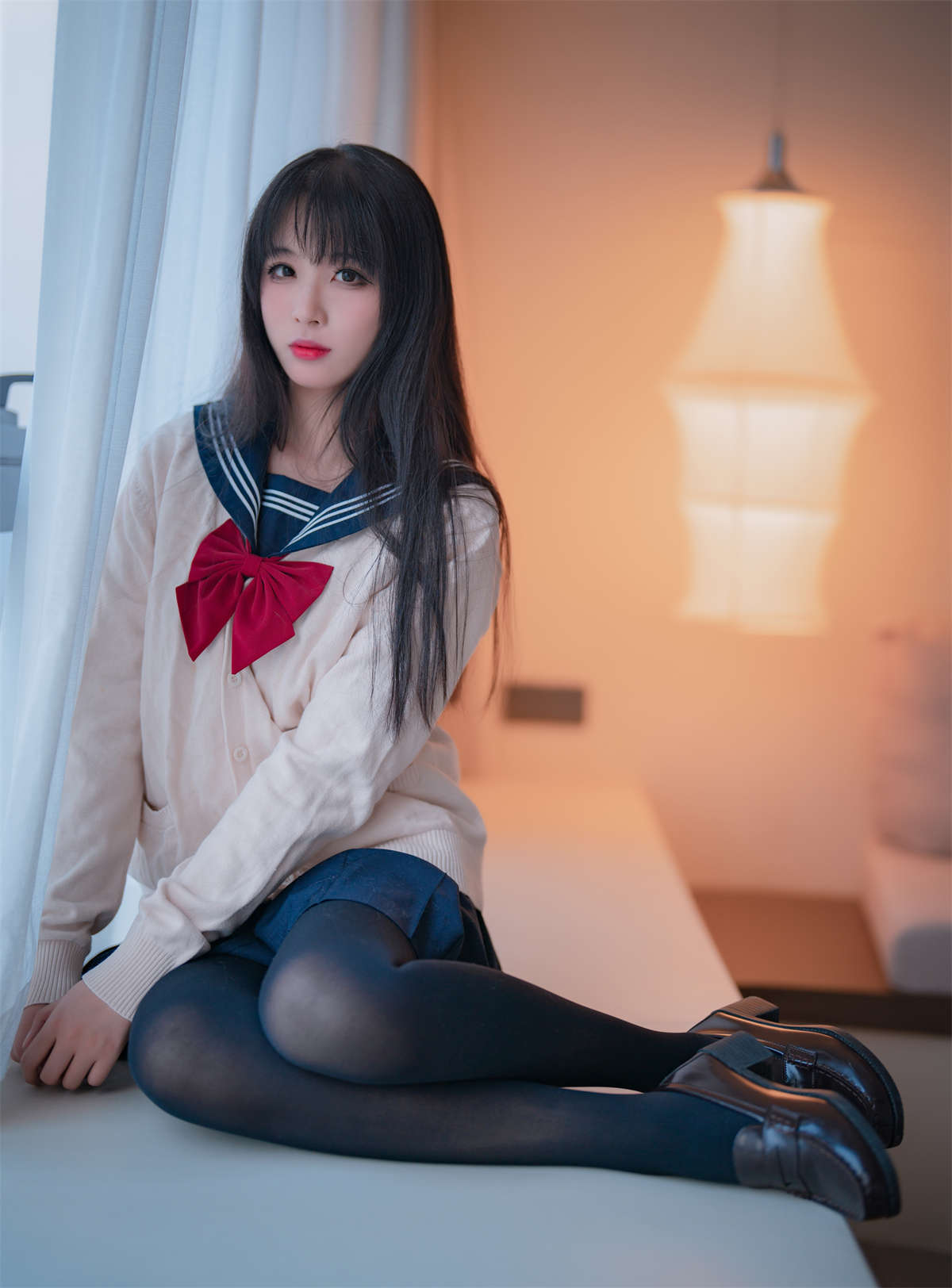 图片[2]-轩萧学姐NO.046 黑丝JK 2.0-日更街拍