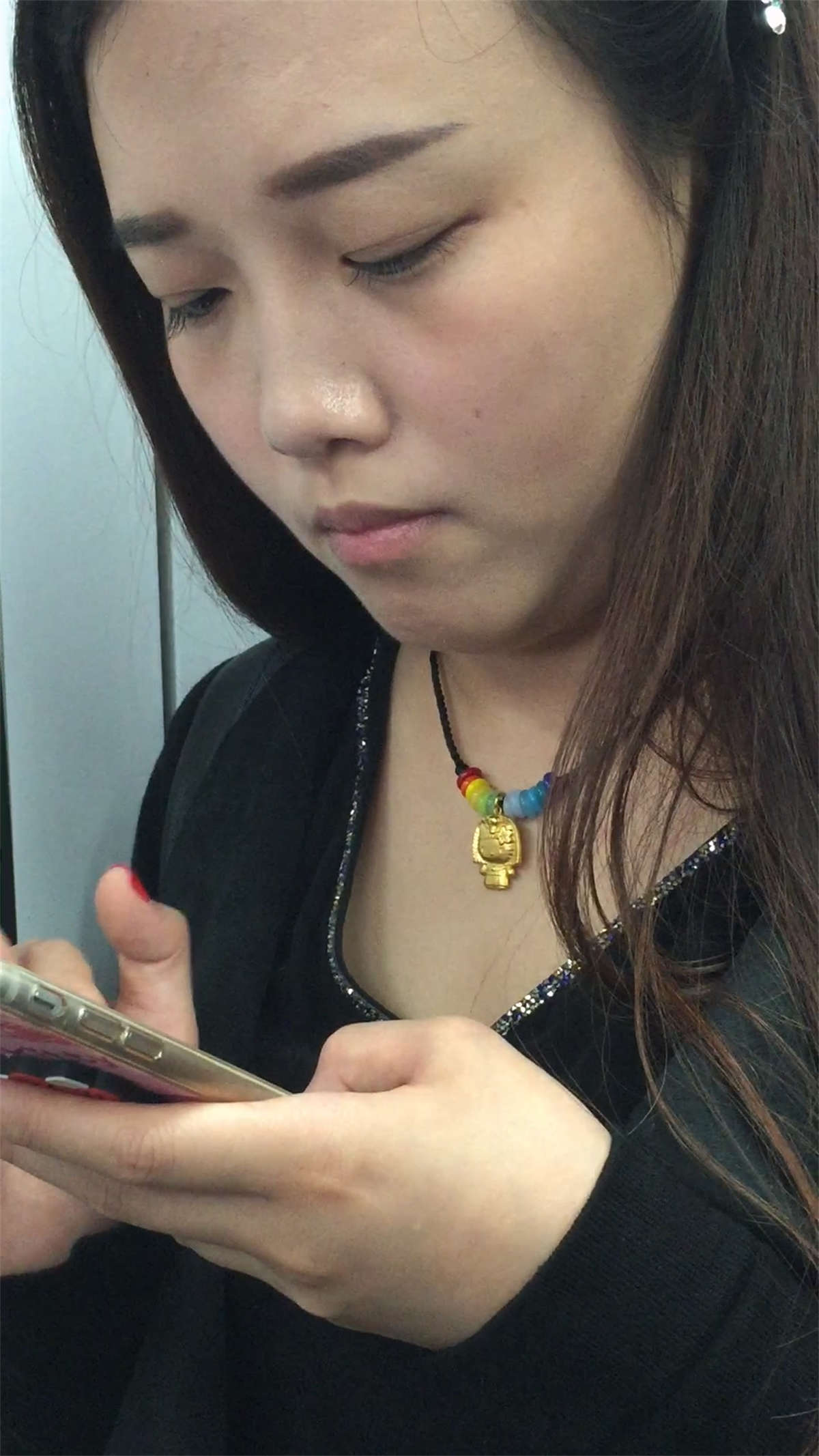 肉丝高跟MM丝腿全方位拍摄，露脸-日更街拍