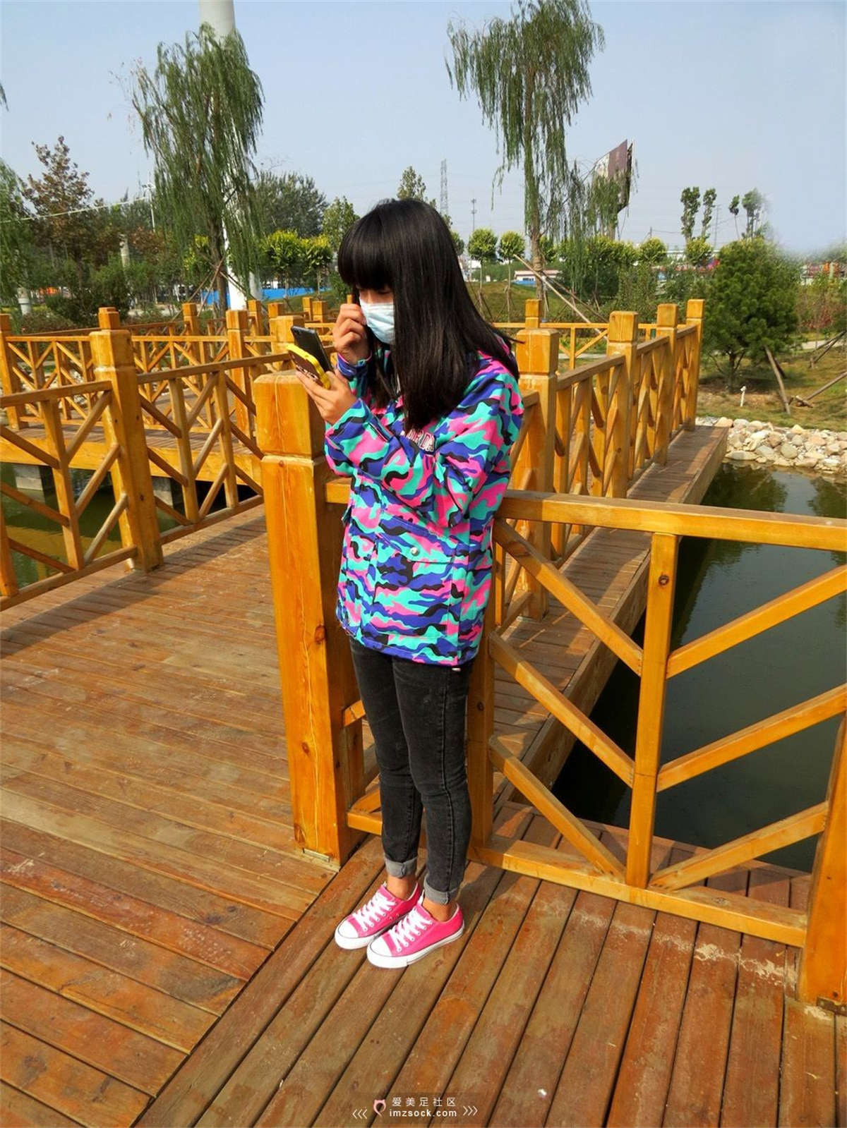 MZSOCK-2018 No.240 牛仔裤可爱棉袜口罩女生【第二季】-日更街拍