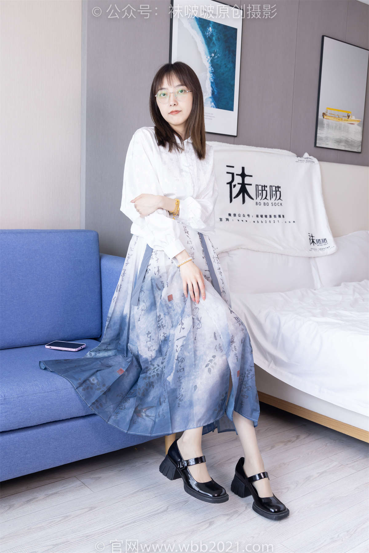 图片[2]-袜啵啵 No.428 稚予-皮鞋、灰丝（脚尖加固款）花絮版-日更街拍