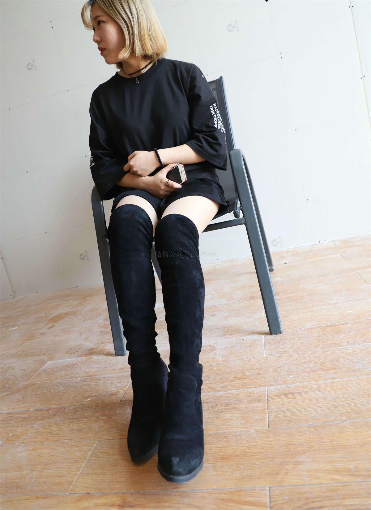 图片[2]-LSS山茶摄影 NO.075 肉丝长靴-日更街拍