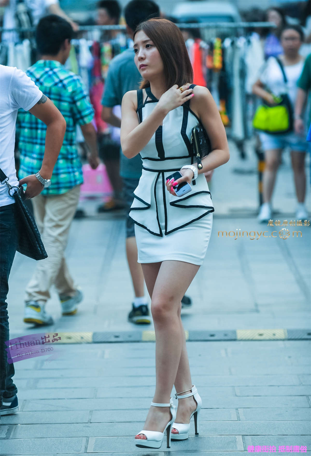 图片[2]-李欢原创-白色裹身裙（12P）-日更街拍