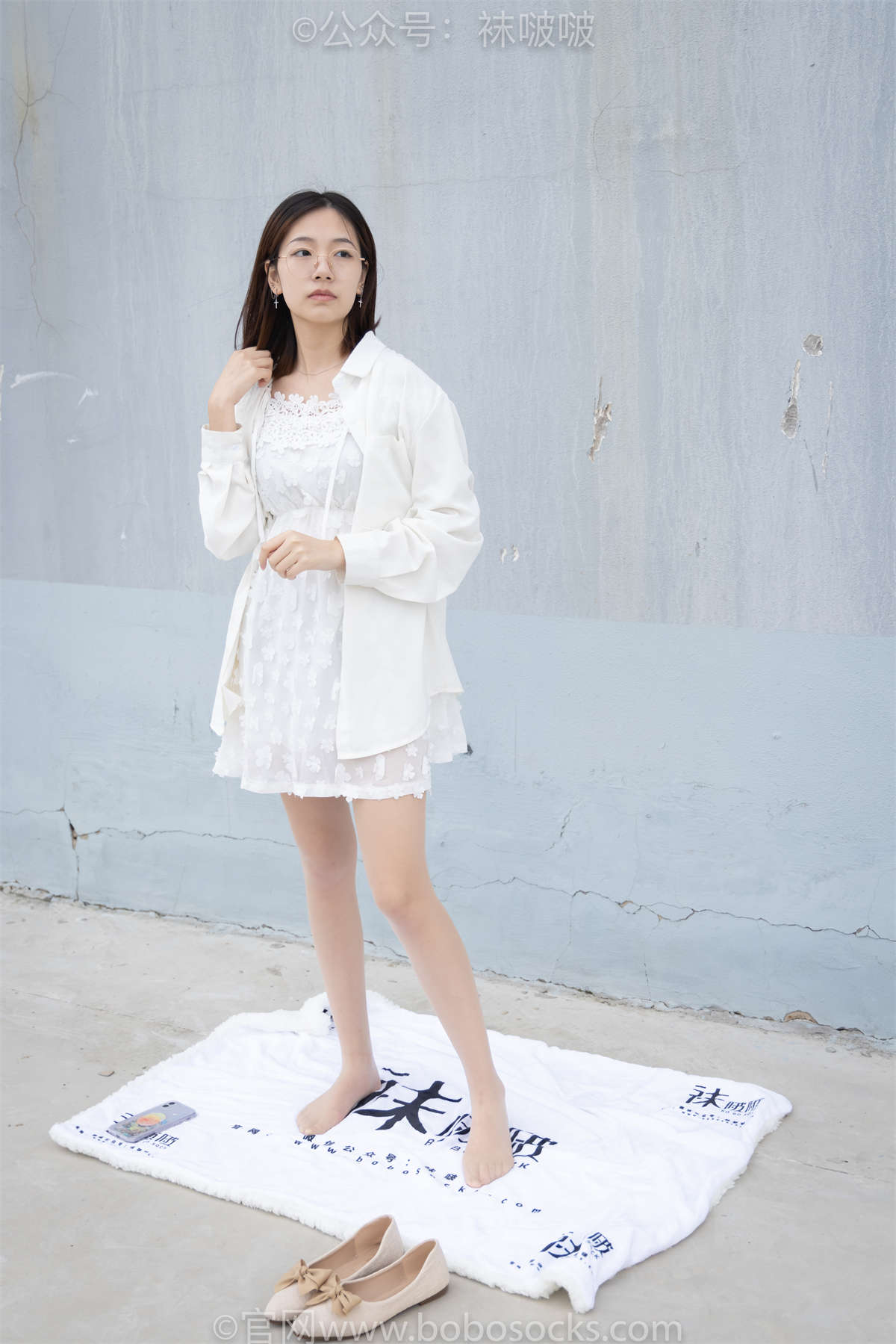 图片[2]-袜啵啵 No.048 小甜豆-平底鞋、肉丝（脚尖加固款）花絮版-日更街拍