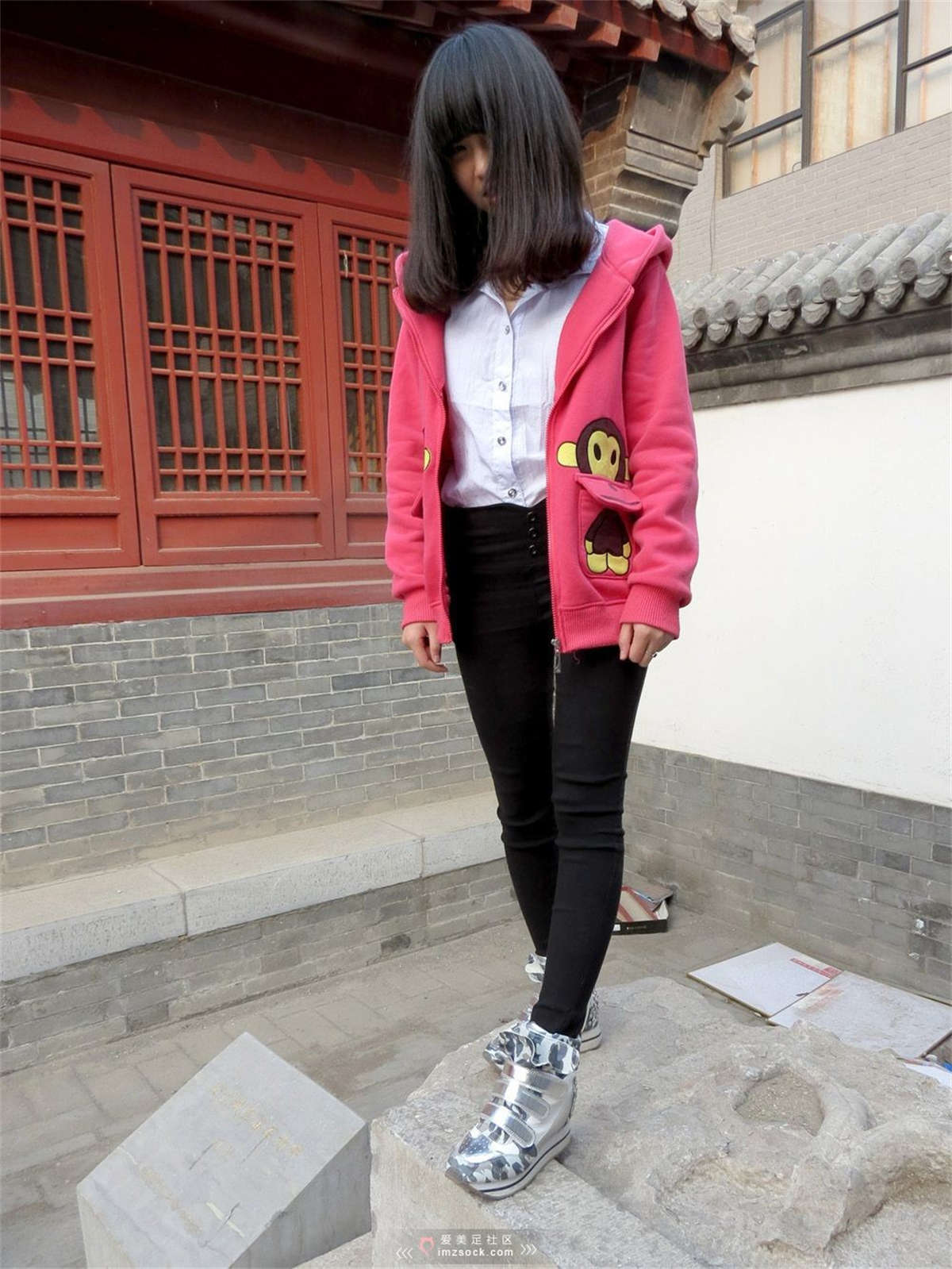 MZSOCK-2018 No.251 红衣女生打底裤棉袜脚 【第三季】-日更街拍