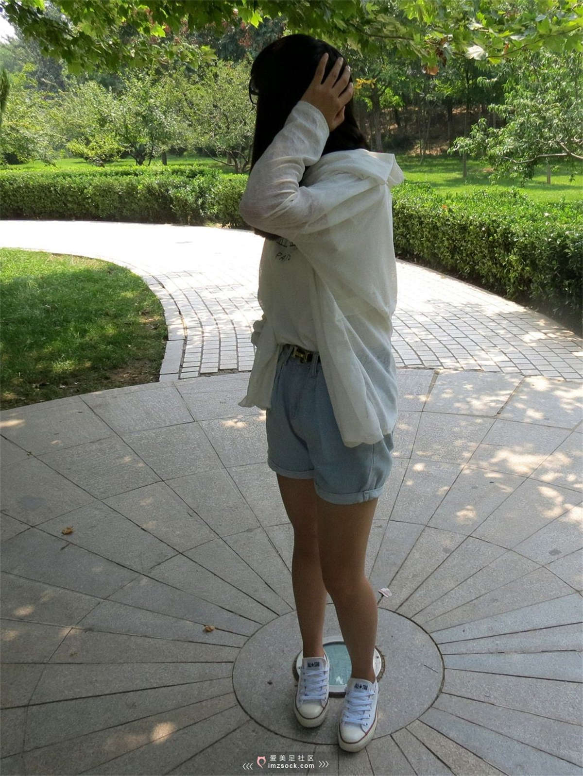 MZSOCK-2018 No.252 嫩腿帆布鞋热裤女生棉袜【第三季】-日更街拍