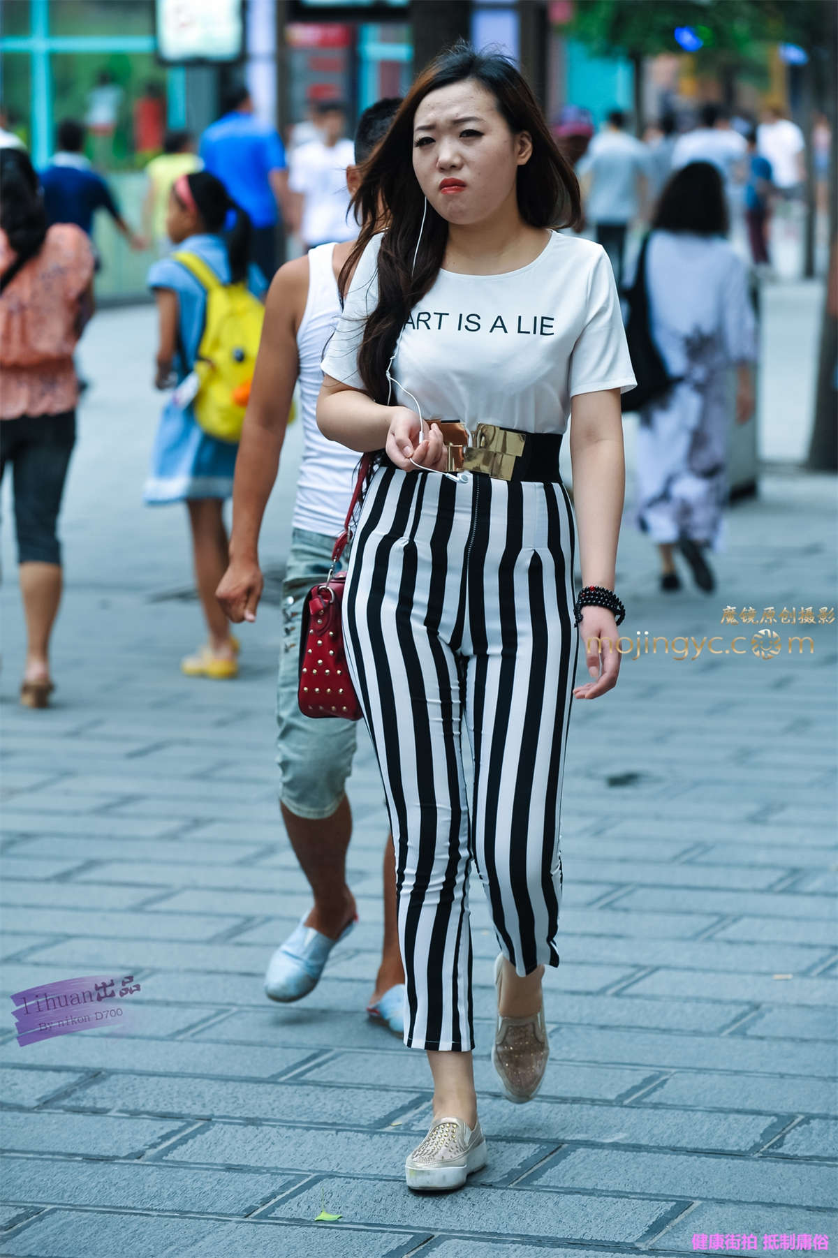 图片[2]-李欢原创-条纹裤，丰腴（15P）-日更街拍