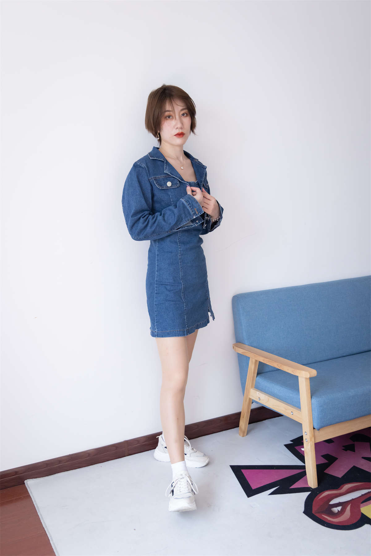 图片[2]-物恋传媒 NO.950期 七七-蓝色情怀-日更街拍