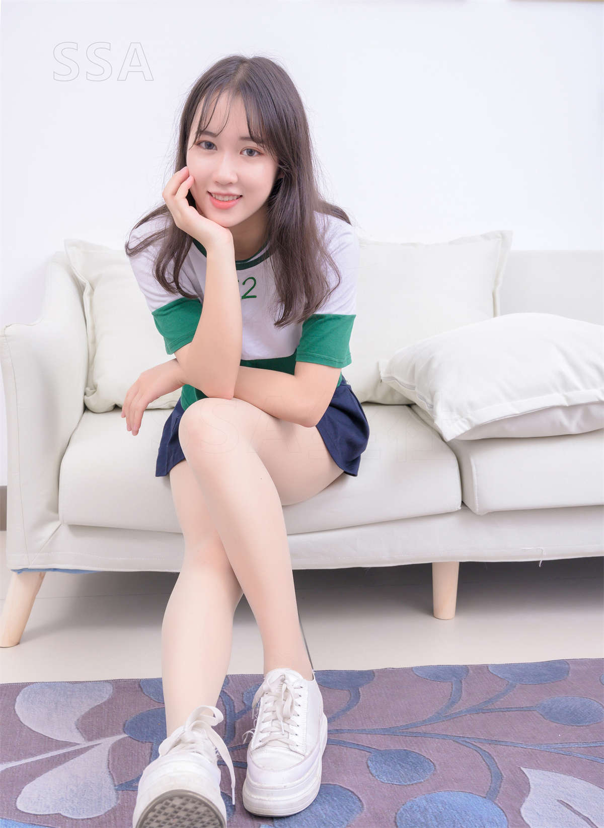 图片[2]-SSA丝社 NO.215 小夏 齐臀短裙（上）-日更街拍