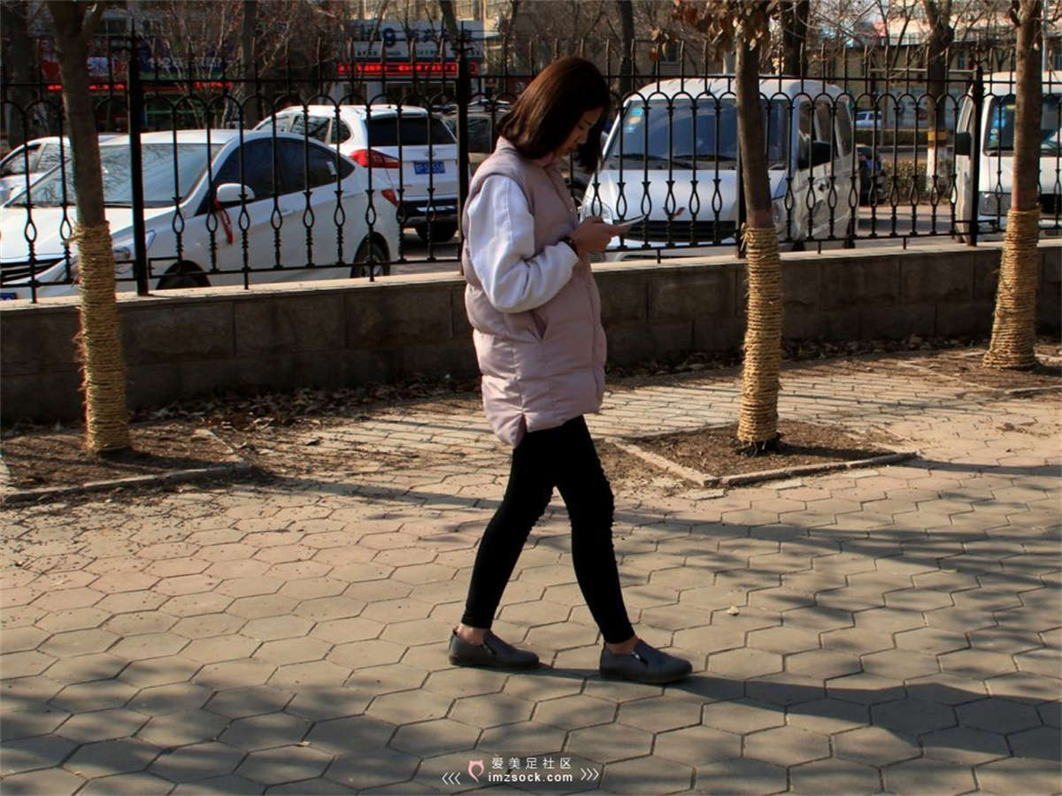 MZSOCK-2018 No.259 短发小皮鞋粉色船袜-日更街拍