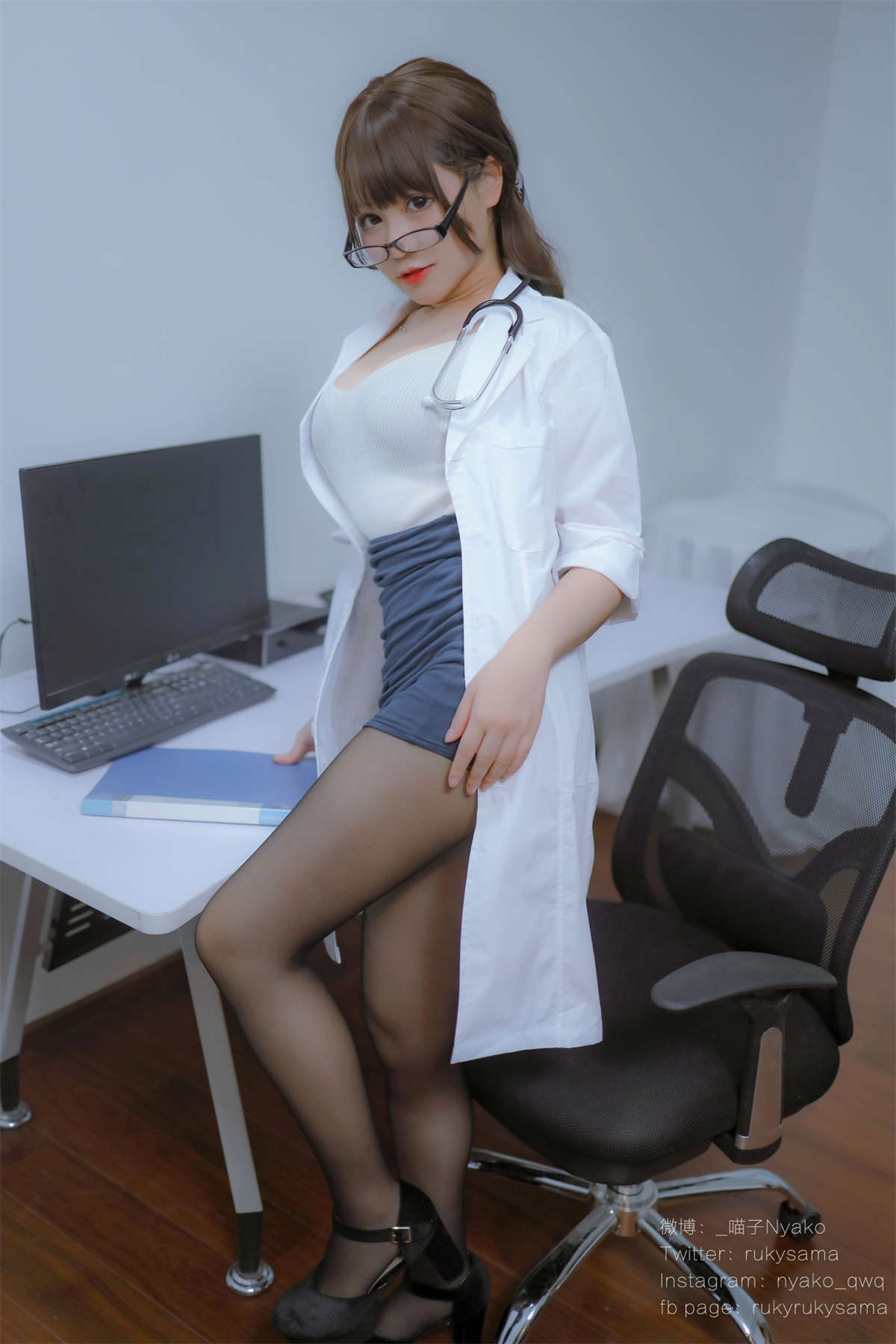 图片[2]-Nyako喵子 NO.024 秘密病栋-日更街拍