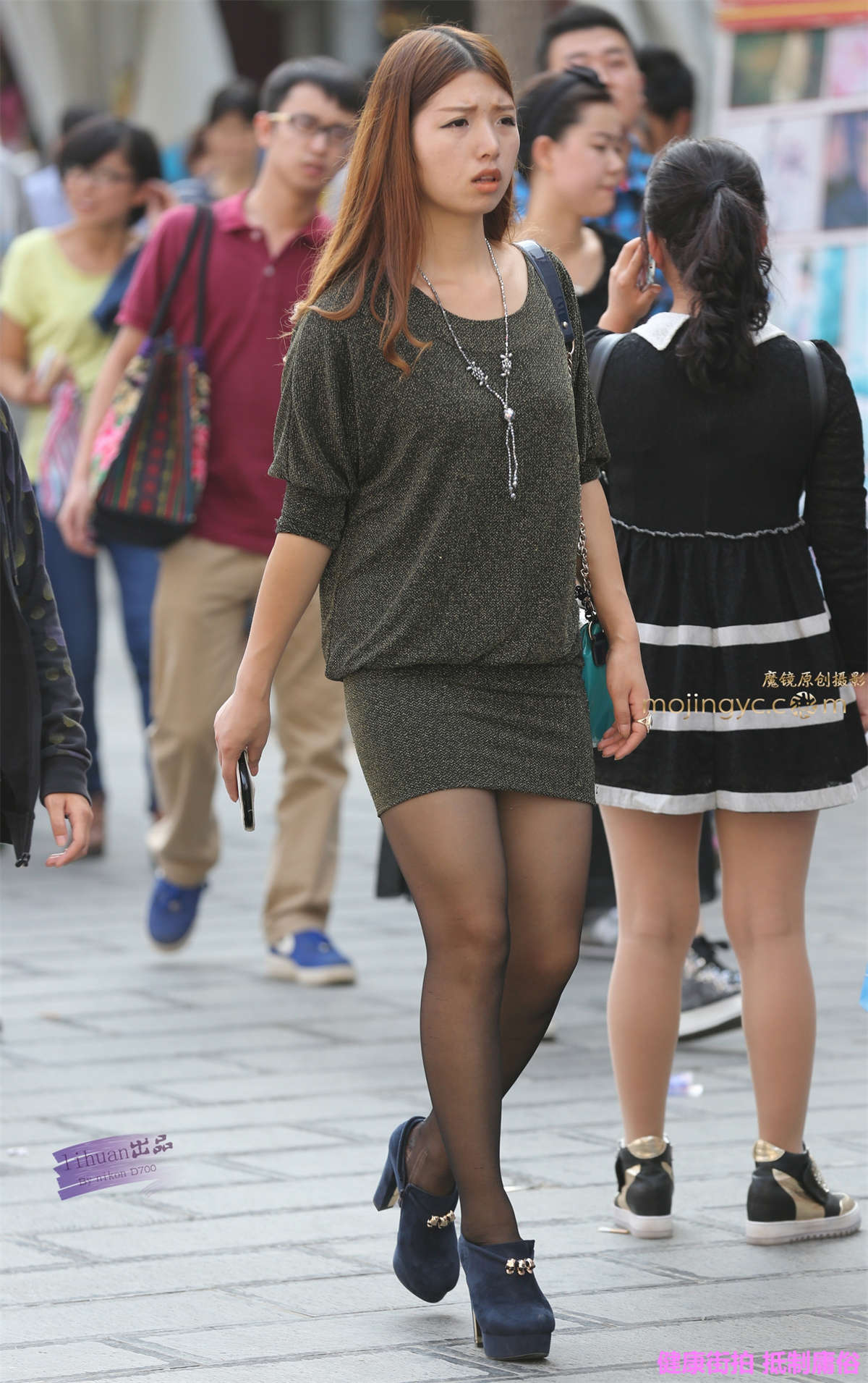 李欢原创-短裙，黑丝（11P）-日更街拍