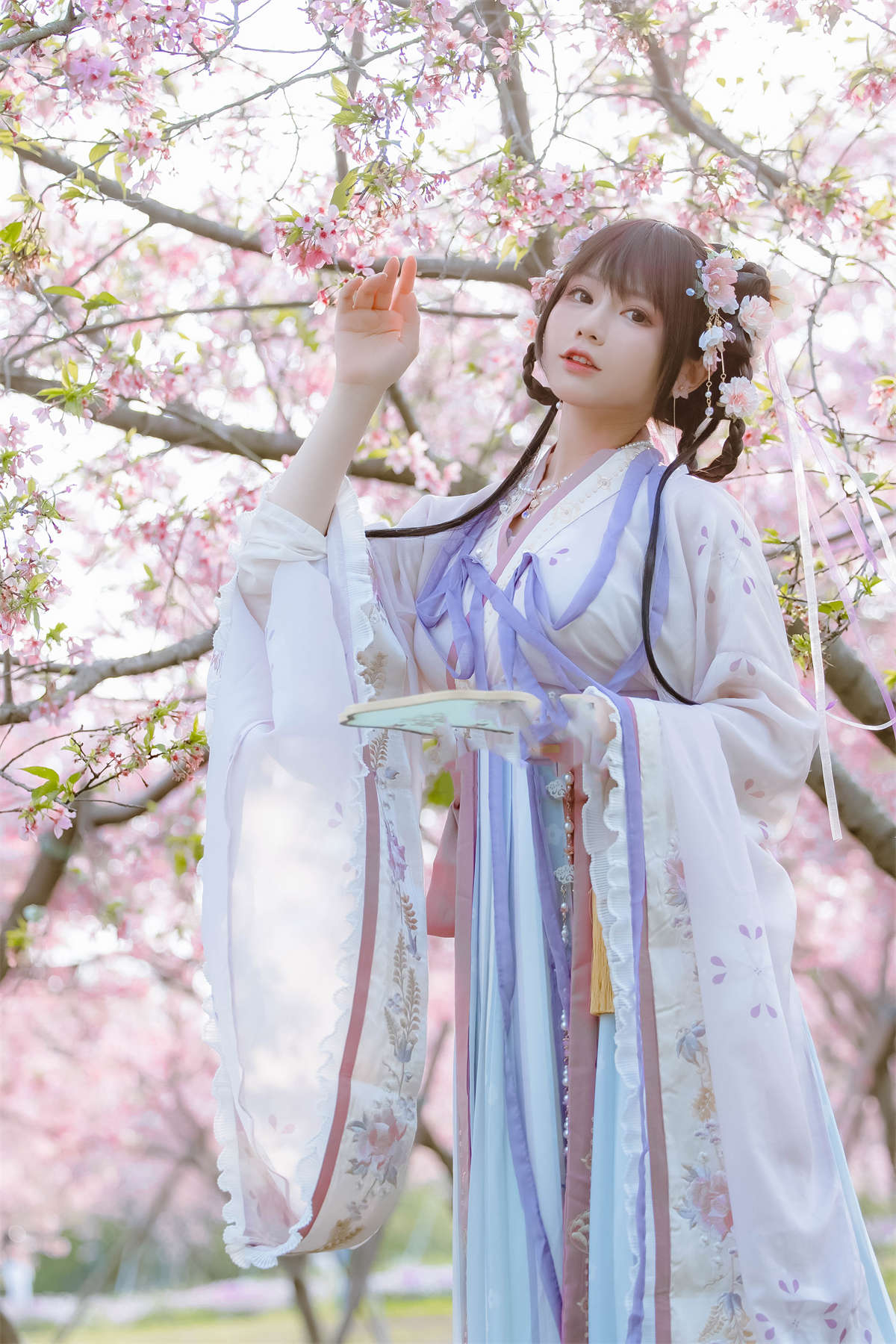 Nyako喵子 NO.035 樱花汉服 花神祈愿-日更街拍