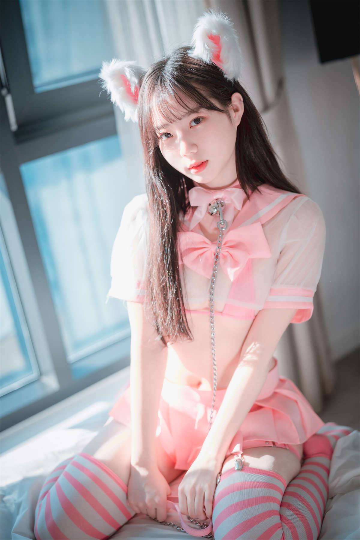 [DJAWA] MyuA – Catgirl in Pink-日更街拍