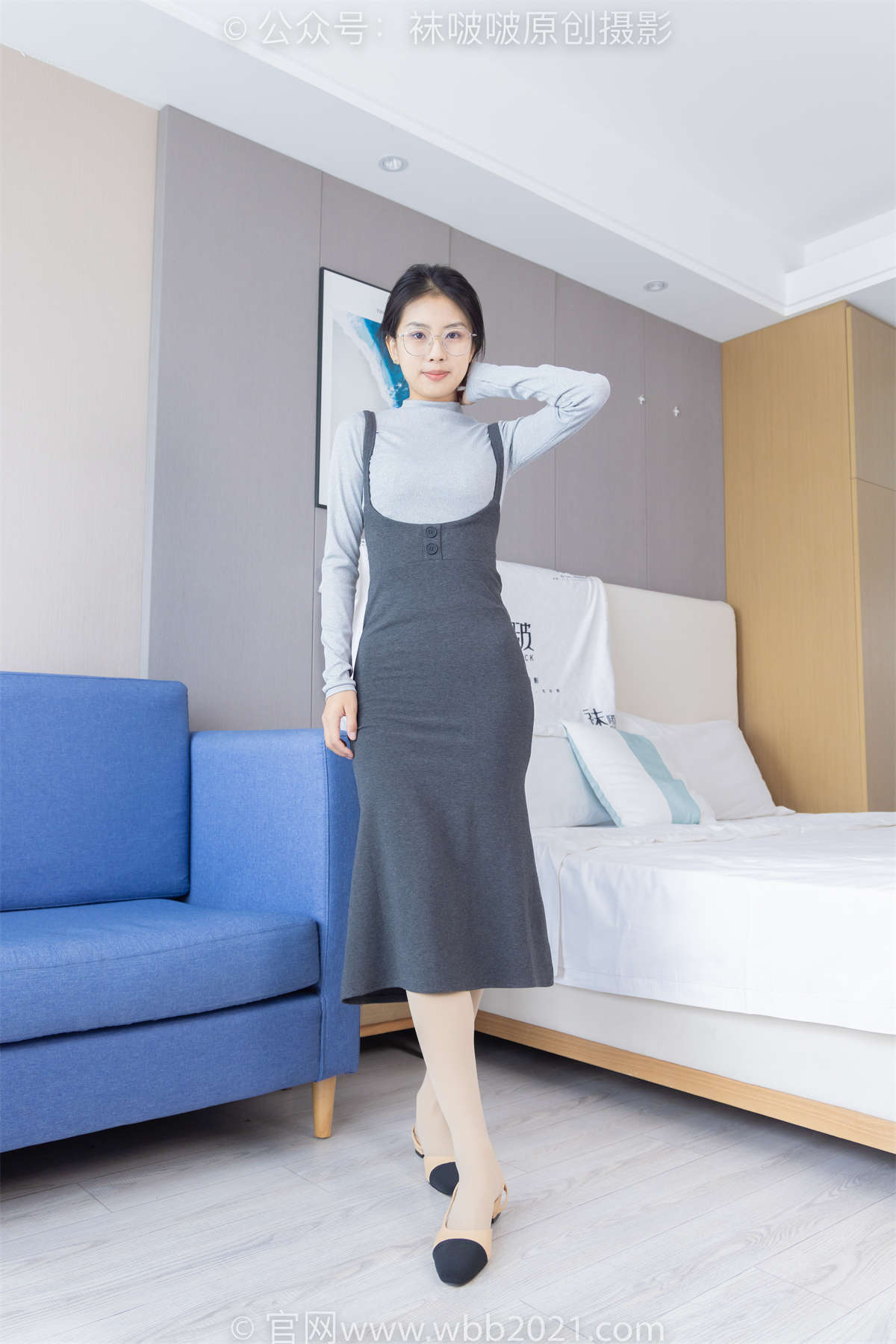 图片[2]-袜啵啵 No.298 奶油-高跟鞋、平底鞋、厚肉丝、薄黑丝（脚尖加固款）花絮版-日更街拍