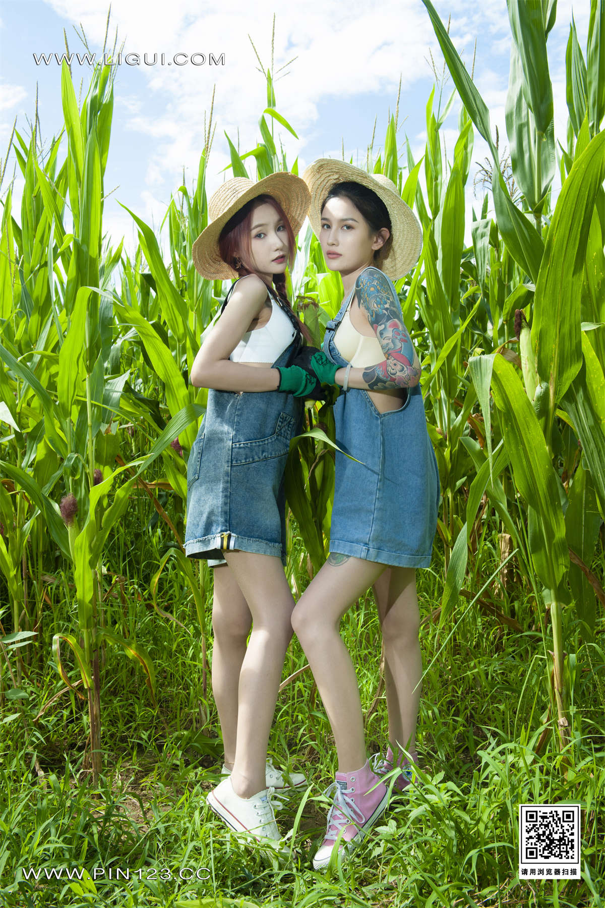 图片[2]-Ligui丽柜 2022.08.04 七夕-田园春色 甜甜&心心-日更街拍