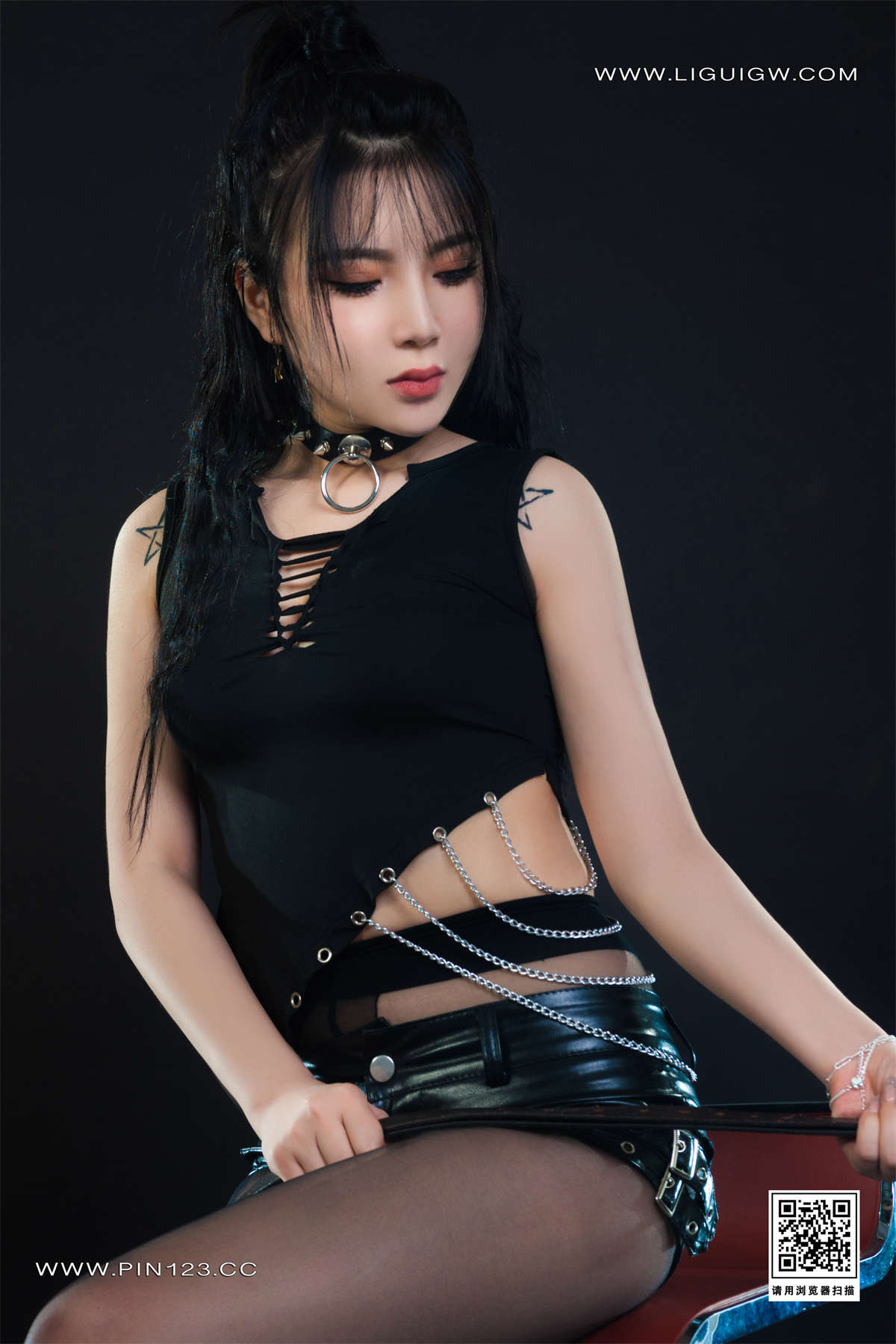 图片[2]-Ligui丽柜 2023.08.18 撕袜四马 小七-日更街拍