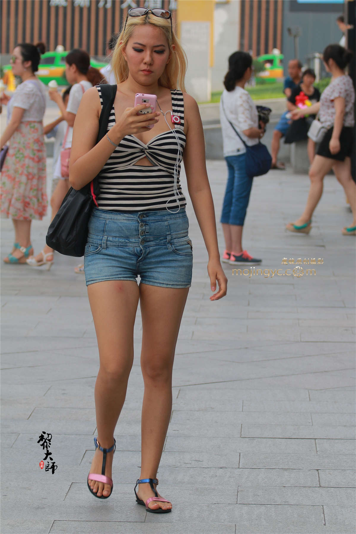 图片[2]-2016开年第一作：吊带牛仔短裤美女，百分百模特（50P）-日更街拍