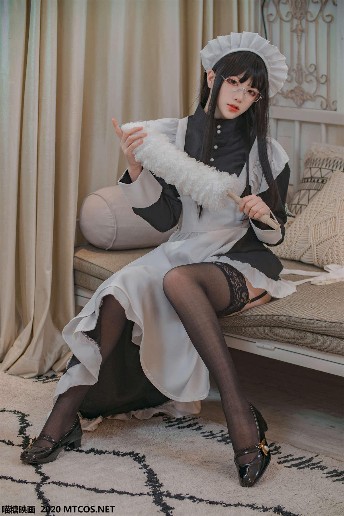 图片[2]-喵糖映画 VOL.120 女仆眼镜娘-日更街拍