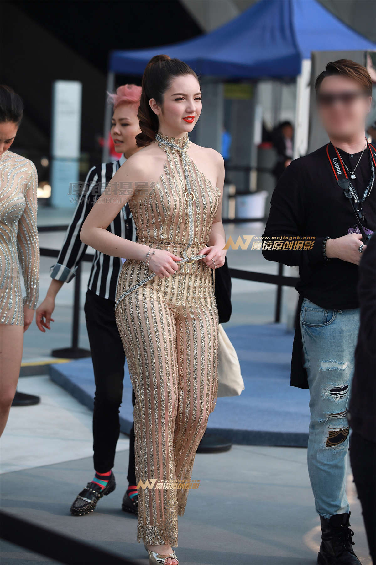 图片[2]-【风舞赛贴】紧身透视装，美女-日更街拍