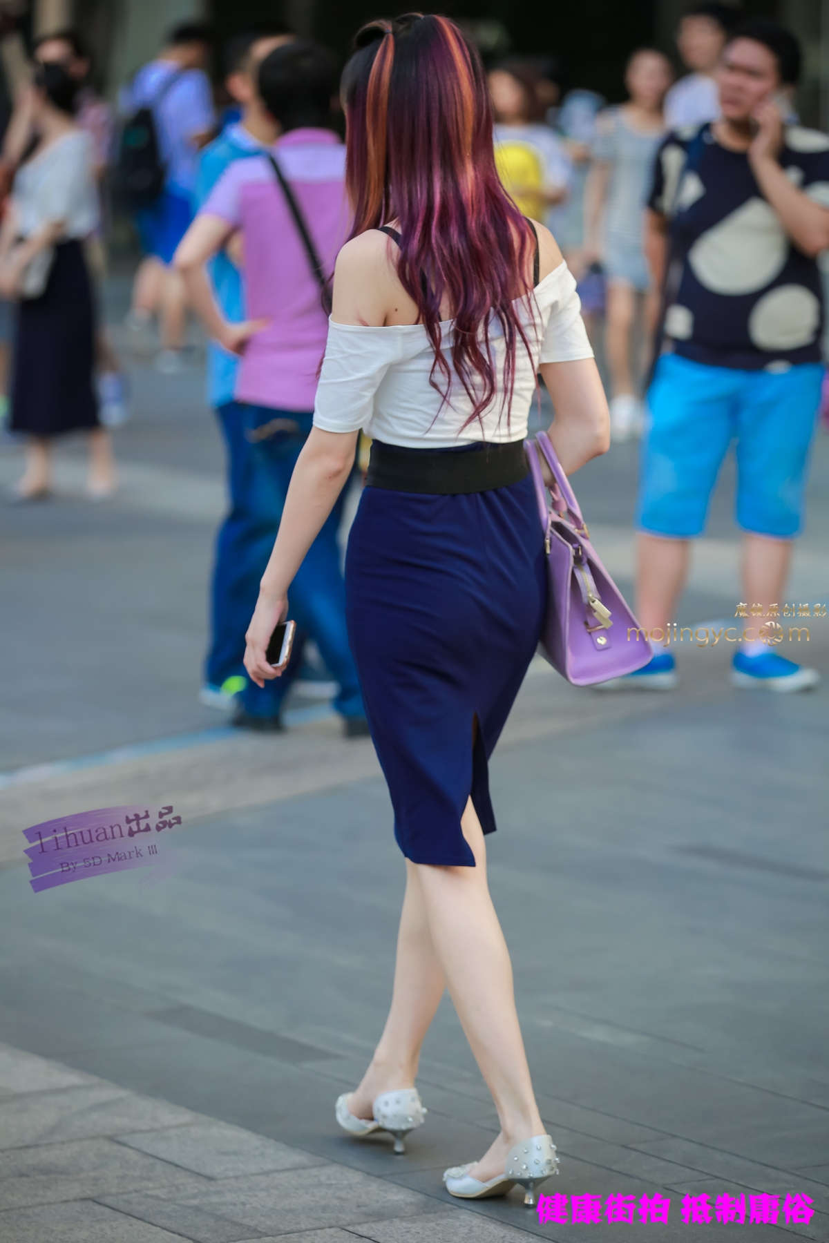 图片[2]-李欢原创-紫色长裙，美女（10P）-日更街拍