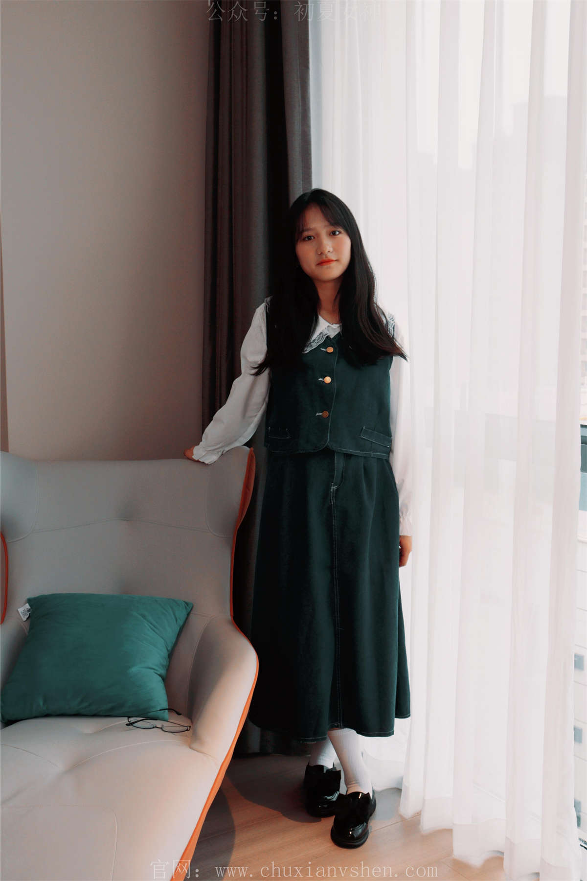 图片[2]-初夏女神 No.005 沙沙 牛仔M码长裙搭小黑皮鞋-日更街拍