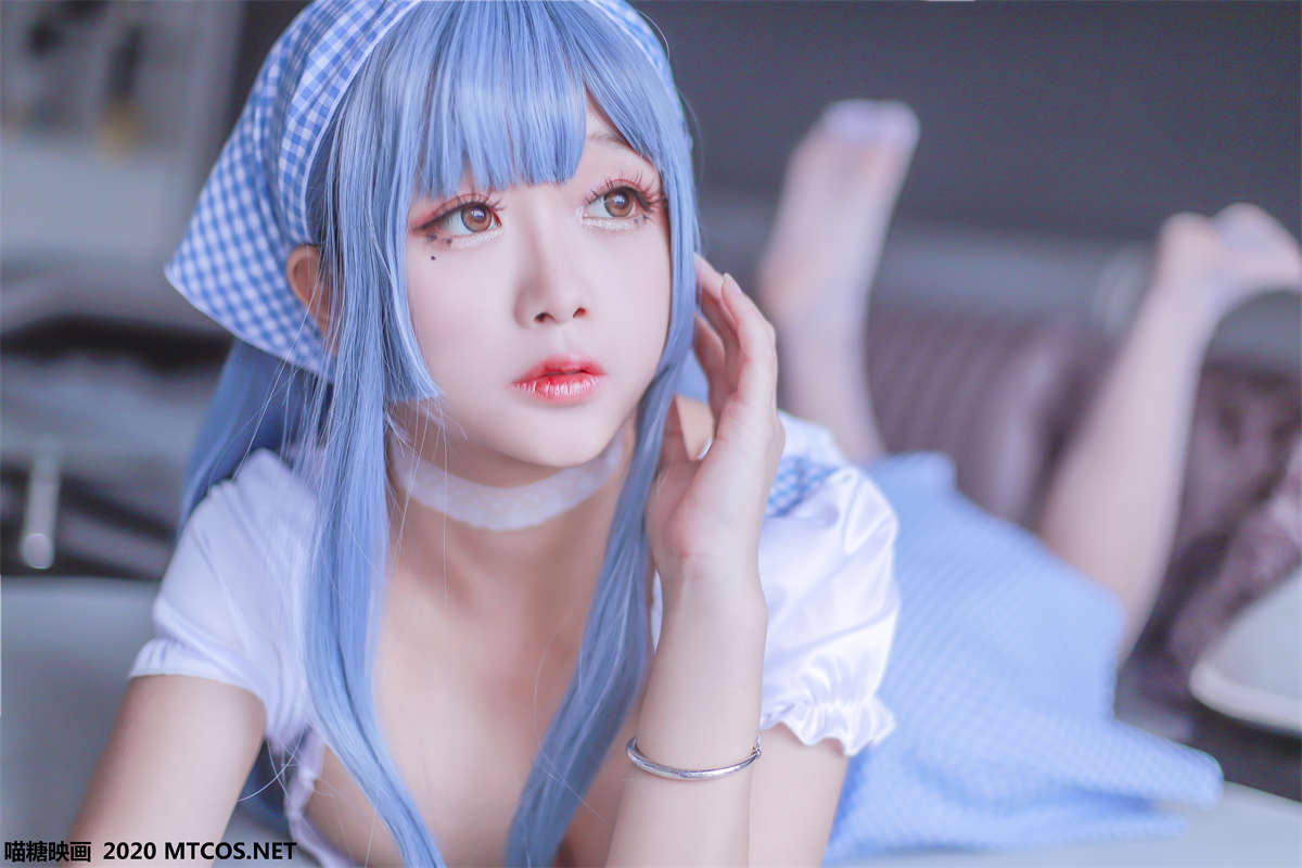 喵糖映画 VOL.122 蓝色女仆-日更街拍