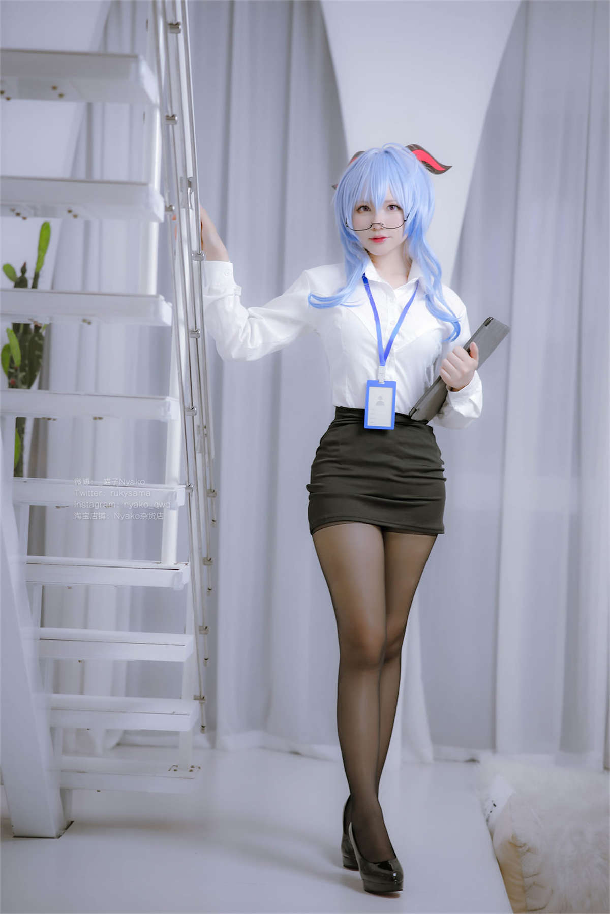 图片[2]-Nyako喵子 NO.049 原神甘雨OL-日更街拍