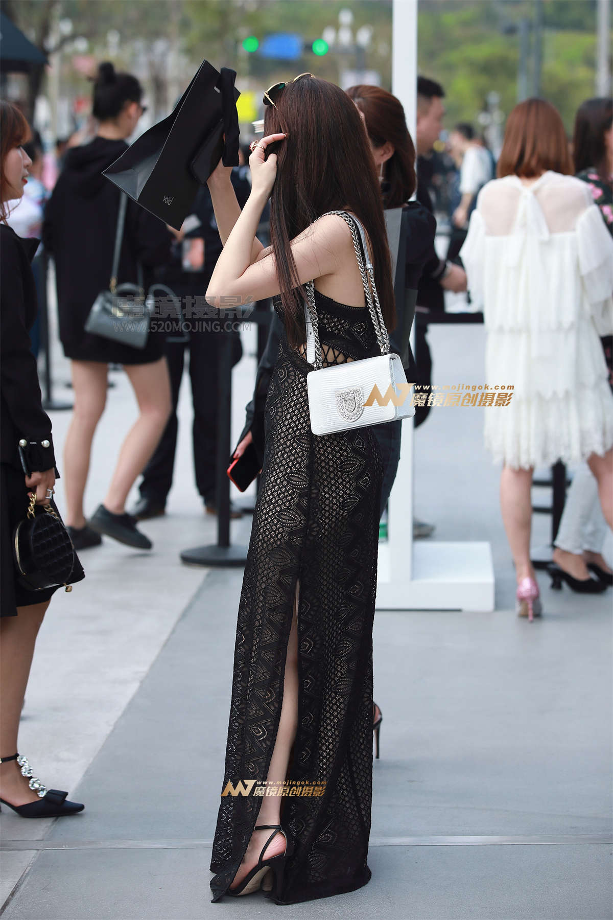 图片[2]-【风舞赛贴】开衩长裙，高跟-日更街拍