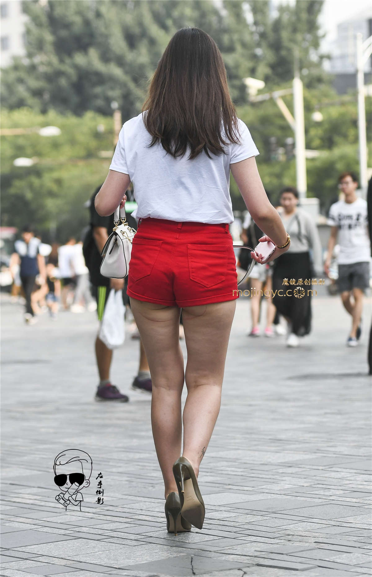 图片[2]-热裤美腿高跟鞋-日更街拍