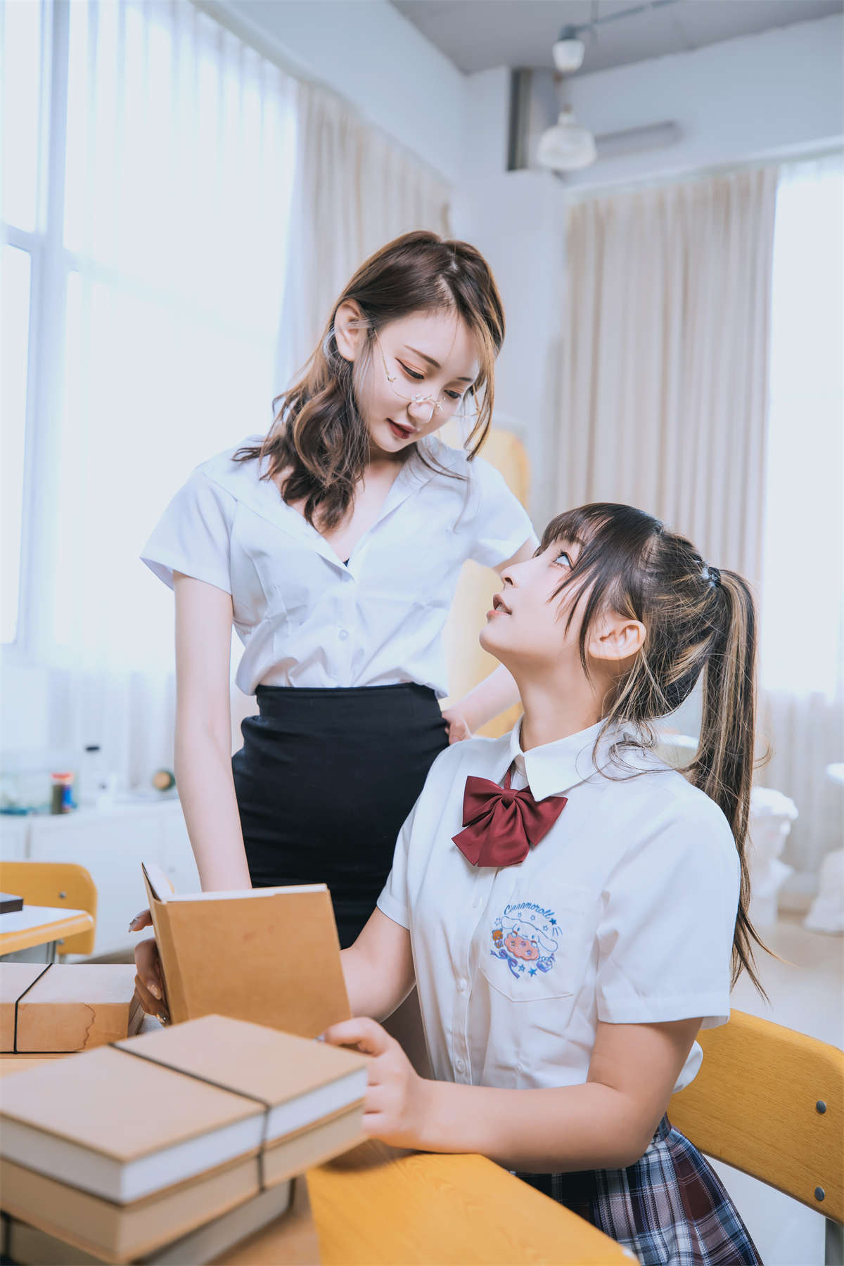 神楽坂真冬 – 数之歌-百合教室-日更街拍