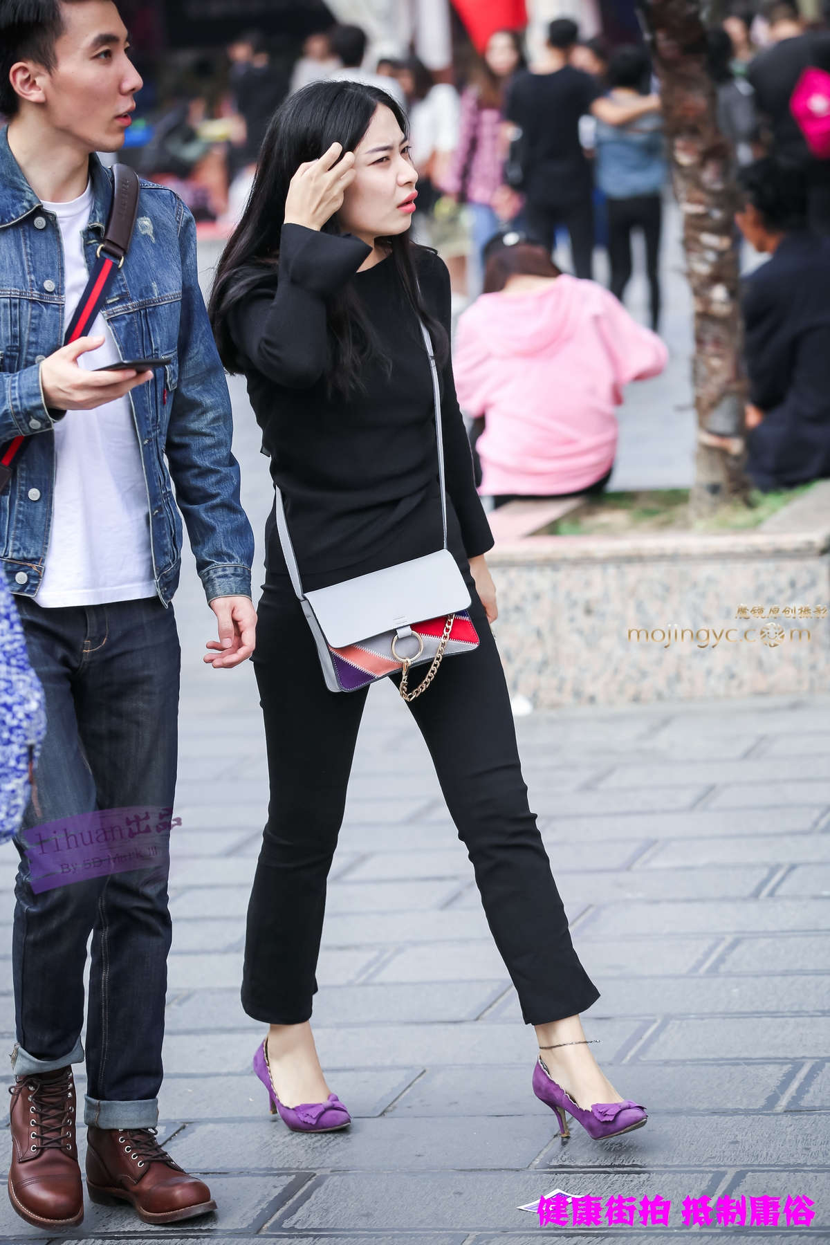 李欢原创-黑裤，丰腴（14P）-日更街拍