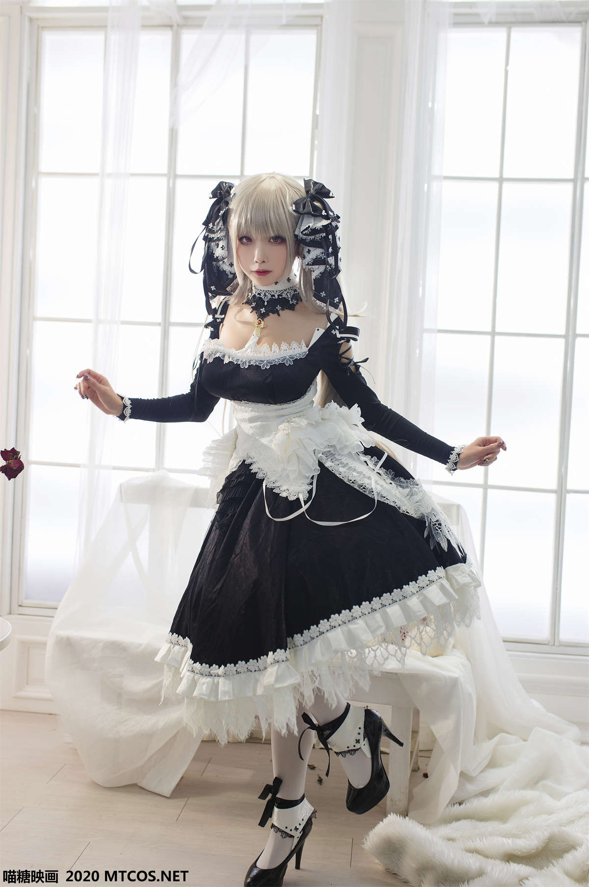 图片[2]-喵糖映画 VOL.127 黑巫女仆-日更街拍